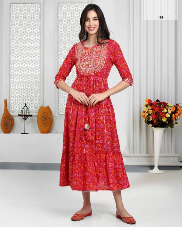 Trendy Printed Daisy Designer Long Kurti Collection